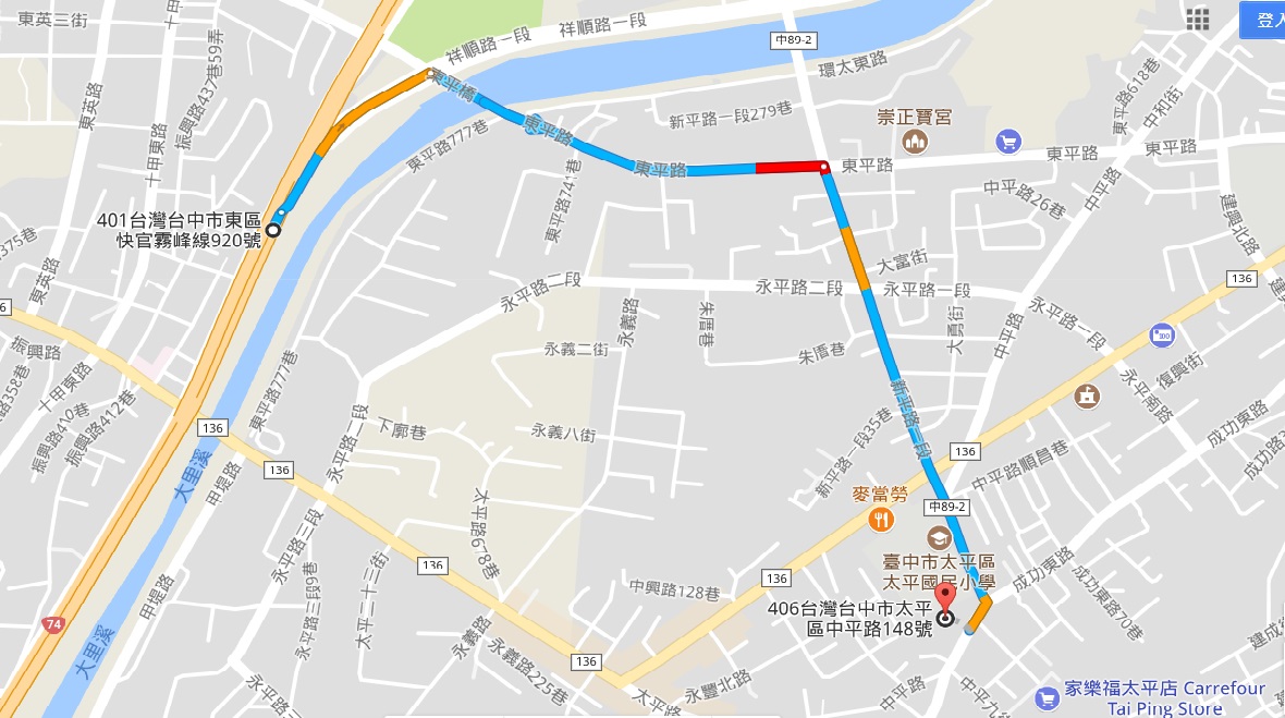 建議行駛路線圖